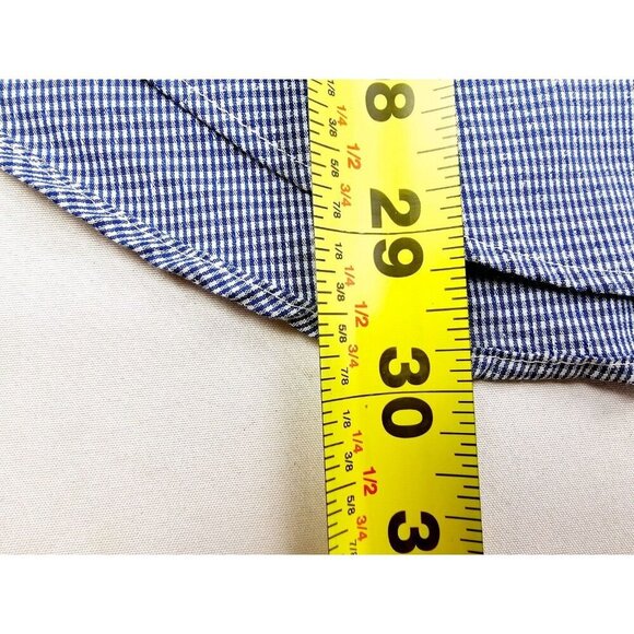 Calvin Klein Slim Fit Size 15 32-33 Blue White Check Performance Non Iron Shirt - Picture 10 of 12